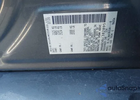 2020 Nissan Maxima Sv Xtronic Cvt z USA, uszkodzony, nr VIN 1N4AA6CV8LC382895